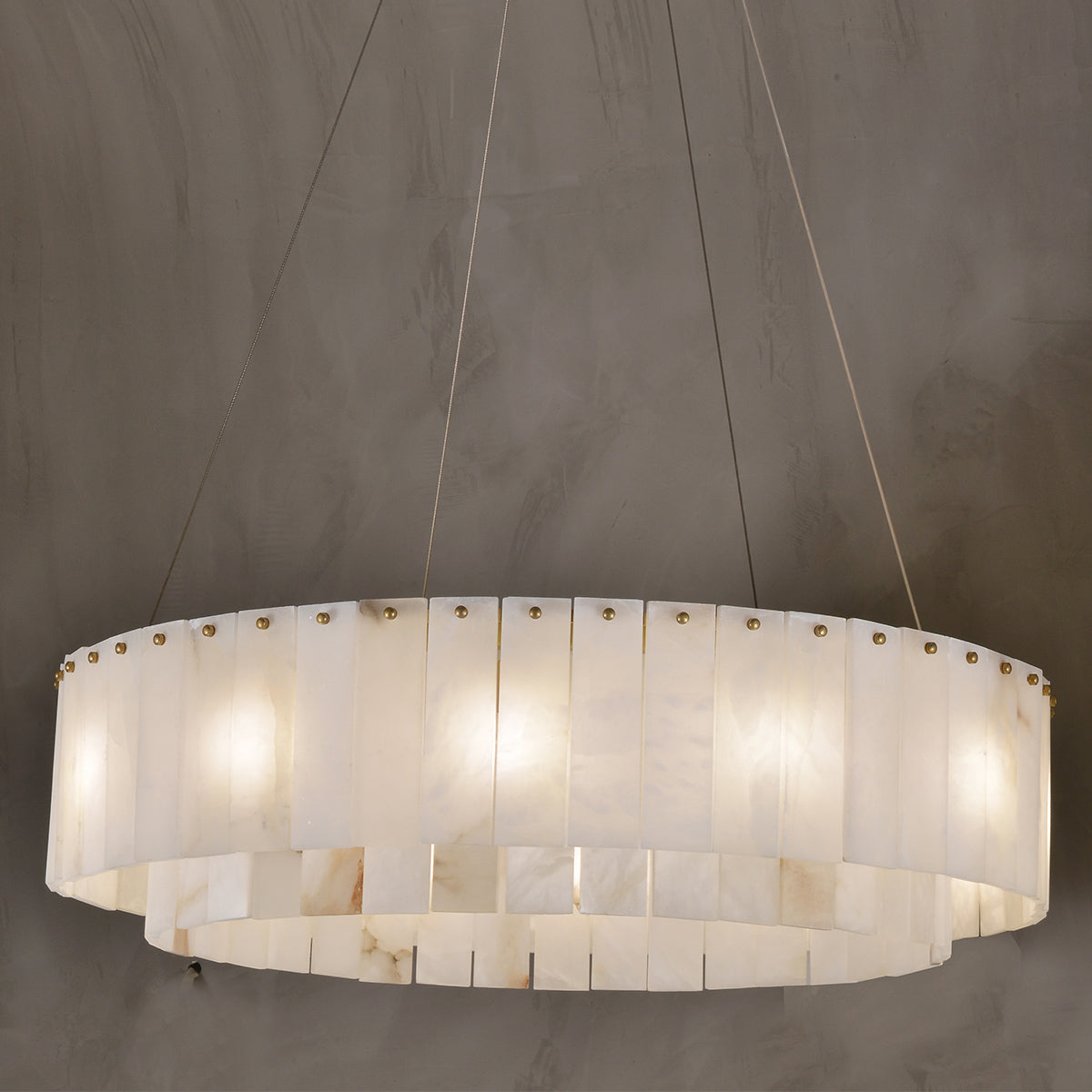 Modern White Round Chandelier