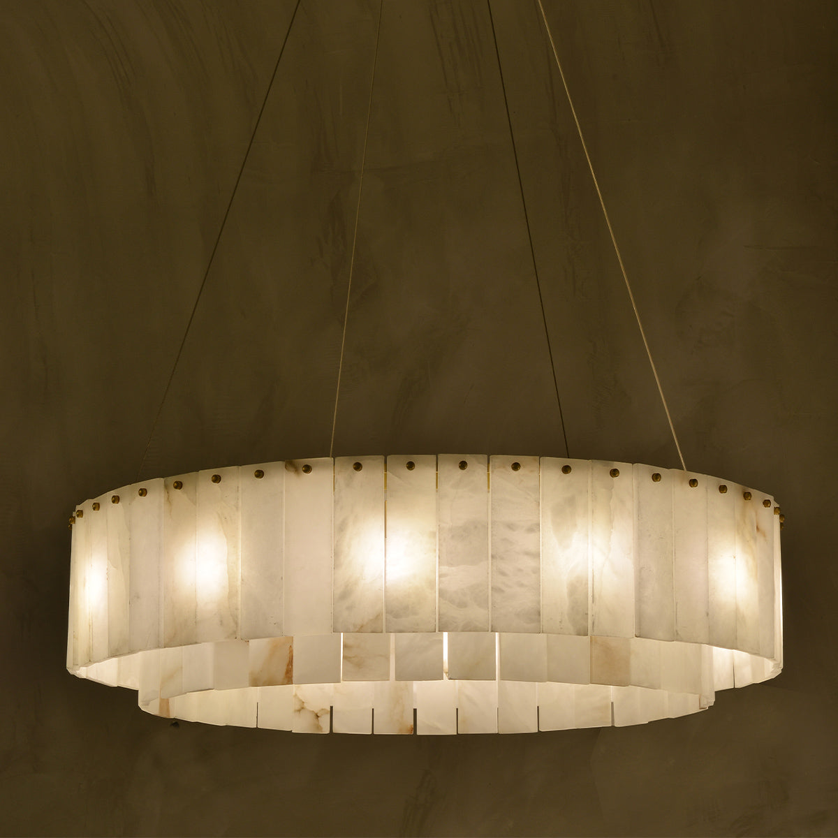 Modern White Round Chandelier