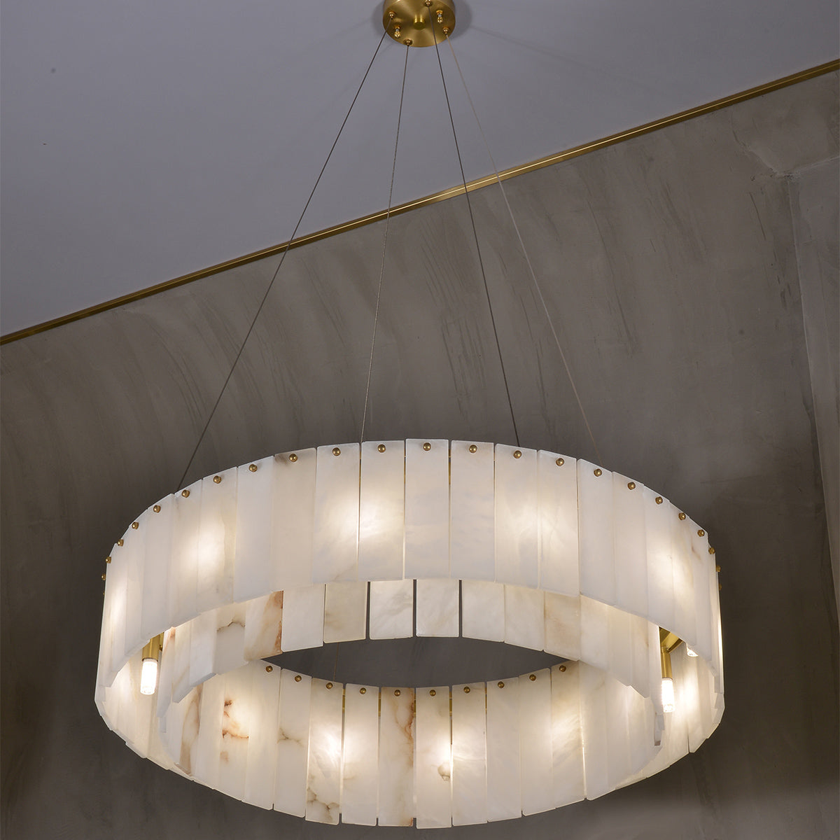 Modern White Round Chandelier