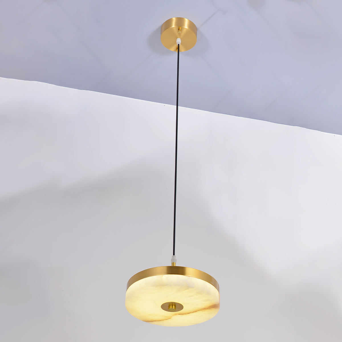 Snowflake gypsum metal Pendant Light
