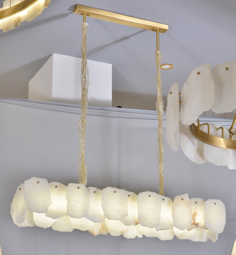 Upscle Alabaster Chandelier For Dinning Room
