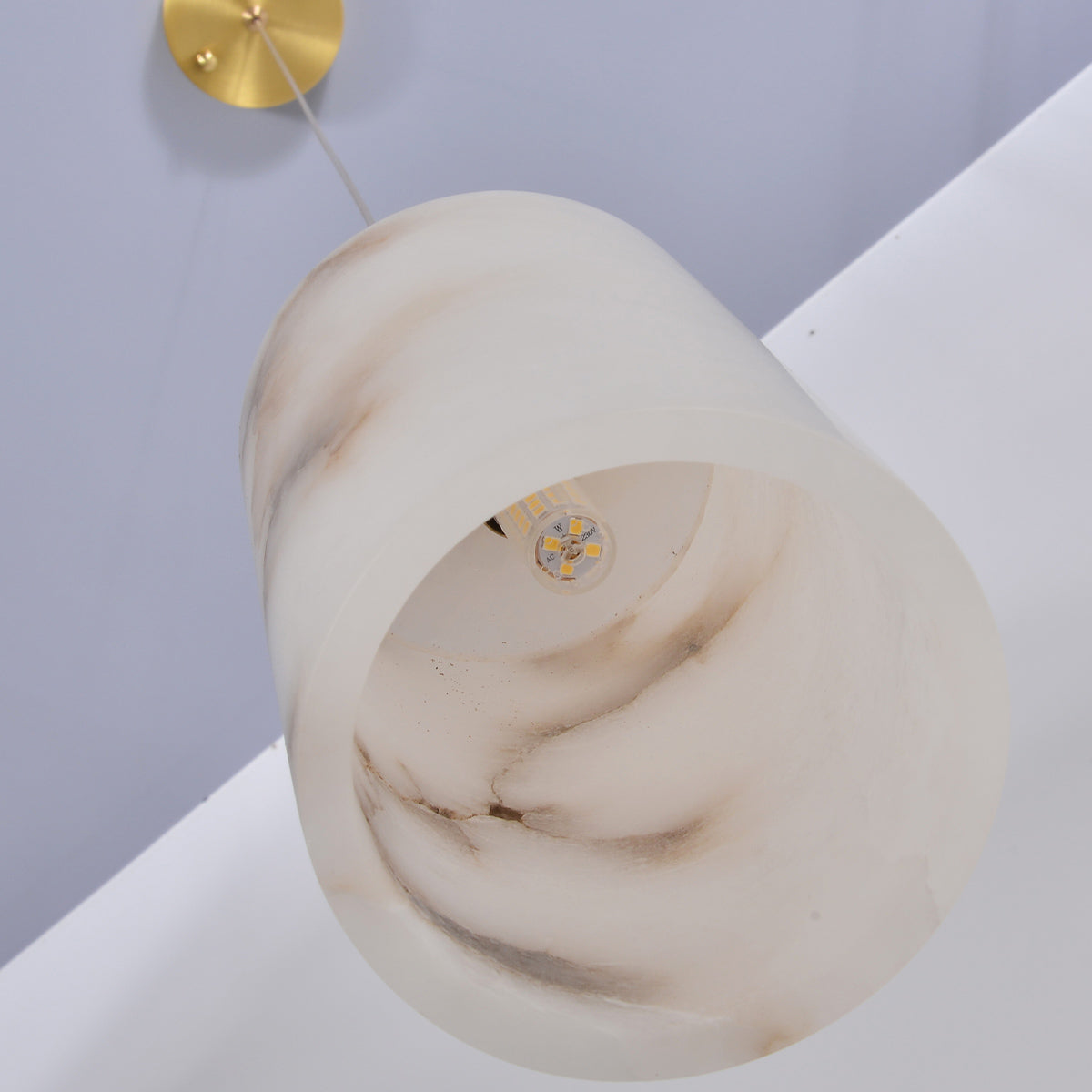 Modern Marble Round Pendant Light