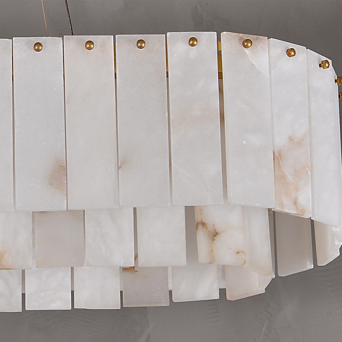 High-End Alabaster Linear Chandelier